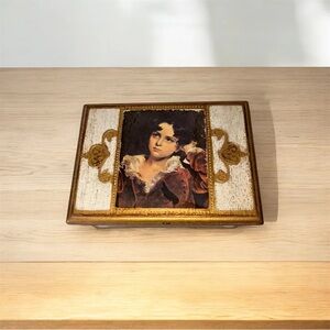 Vintage Decorative Box with Portrait